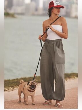 FINAL MARKDOWN NWT Daily Practice by Anthropologie Best Shot Jumpsuit moss green